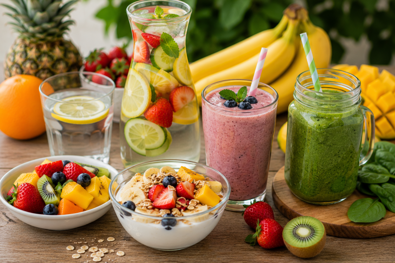 Cómo combinar frutas y bebidas de forma saludable